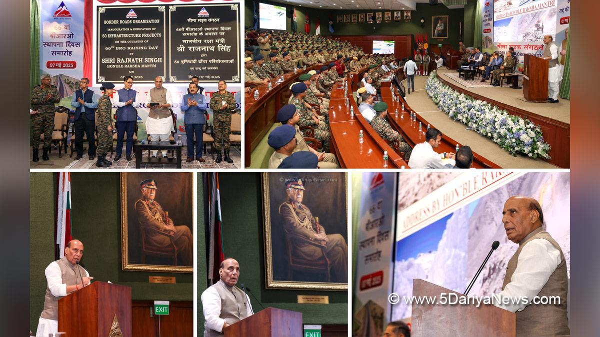 Rajnath Singh, Union Defence Minister, Defence Minister of India, BJP, Bharatiya Janata Party, Operation Sindoor, Border Roads Organisation, BRO, Border Security, Dr Jitendra Singh, Kiren Rijiju, Gen Upendra Dwivedi, Rajesh Kumar Singh, Army, Indian Army
