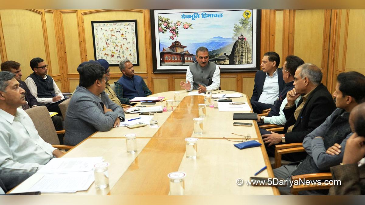 Sukhvinder Singh Sukhu, Himachal Pradesh, Himachal, Congress, Indian National Congress, Himachal Congress, Shimla, Chief Minister of Himachal Pradesh, Prabodh Saxena, Chief Secretary Himachal