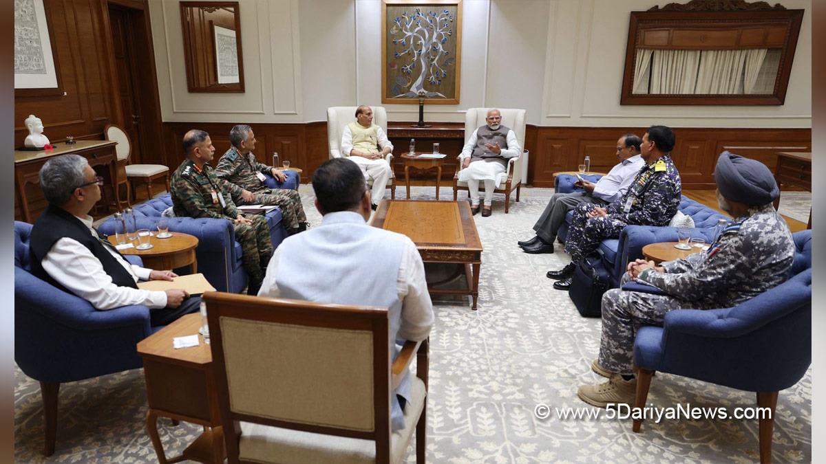 Narendra Modi, Modi, BJP, Bharatiya Janata Party, Prime Minister of India, Prime Minister, Narendra Damodardas Modi, Rajnath Singh, Union Defence Minister, Defence Minister of India, Ajit Doval, General Anil Chauhan