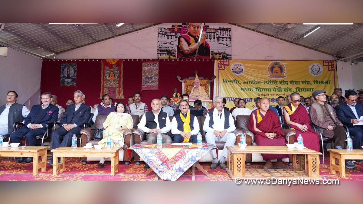 Sukhvinder Singh Sukhu, Himachal Pradesh, Himachal, Congress, Indian National Congress, Himachal Congress, Shimla, Chief Minister of Himachal Pradesh, Sambhota Tibetan School, Harish Janartha, Buddha Purnima