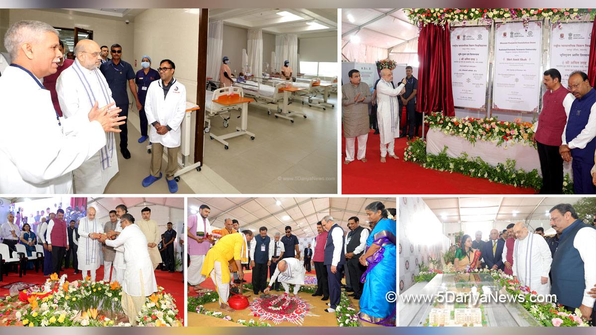 Amit Shah, Union Home Minister, BJP, Bharatiya Janata Party, Minister of Cooperation, National Forensic Science University, NFSU Nagpur, National Cancer Institute, Nagpur, Maharashtra, Devendra Fadnavis, Nitin Gadkari, Nitin Jairam Gadkari