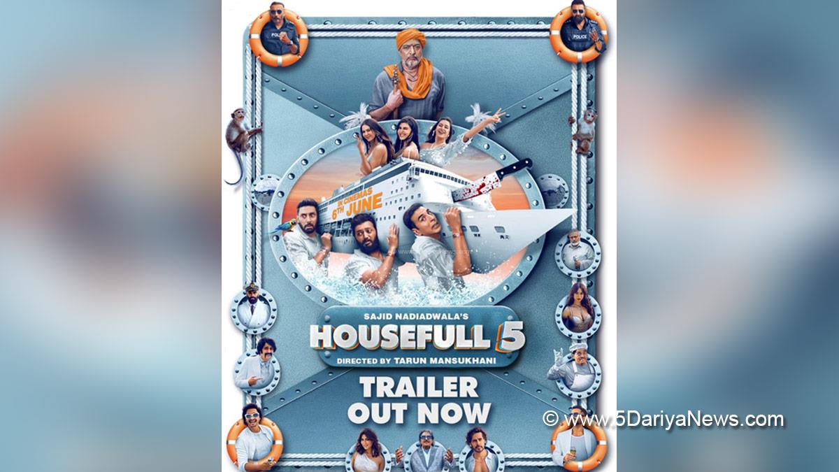 Bollywood, Housefull 5, Housefull 5 Trailer, Housefull 5 Movie Trailer, Housefull 5 Release Date, Housefull 5 Cast, Akshay Kumar, Riteish Deshmukh, Abhishek Bachchan, Jacqueline Fernandez, Sonam Bajwa, Nargis Fakhri, Sanjay Dutt, Jackie Shroff, Nana Patekar
