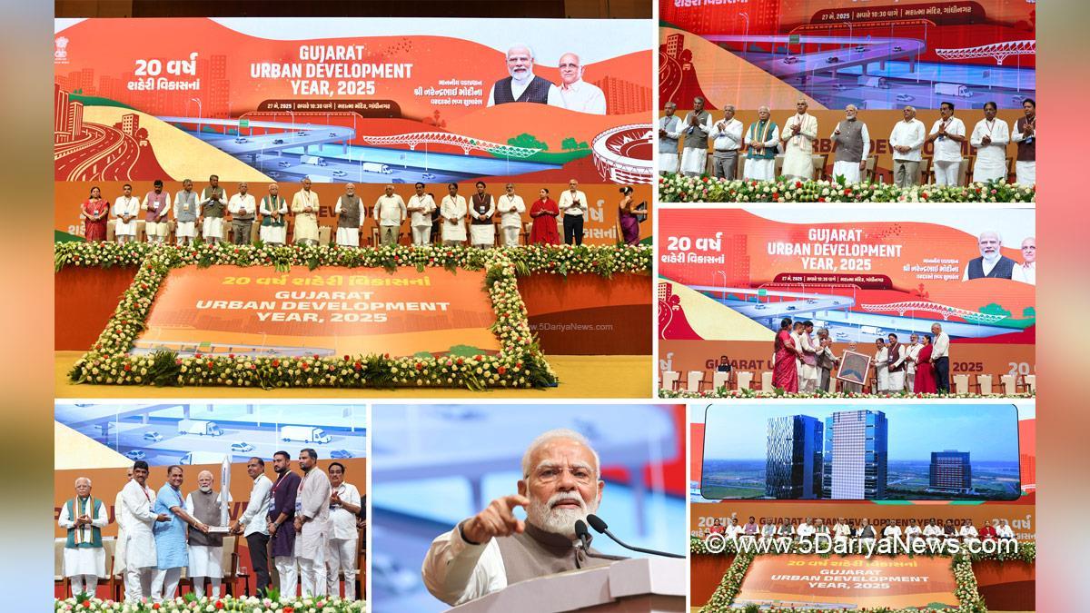 Narendra Modi, Modi, BJP, Bharatiya Janata Party, Prime Minister of India, Prime Minister, Narendra Damodardas Modi, Gujarat Development, Urban Development 2025, Governor of Gujarat, Acharya Devvrat, Bhupendra Patel, Bhupendrabhai Rajnikantbhai Patel, Chief Minister of Gujarat, C R Paatil, Chandrakant Raghunath Paatil, Manohar Lal Khattar