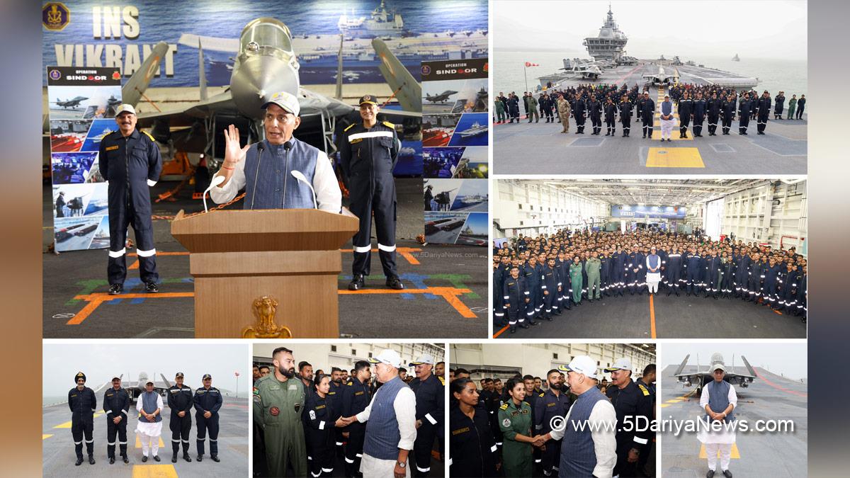 Rajnath Singh, Union Defence Minister, Defence Minister of India, BJP, Bharatiya Janata Party, India Navy, Operation Sindoor, INS Vikrant