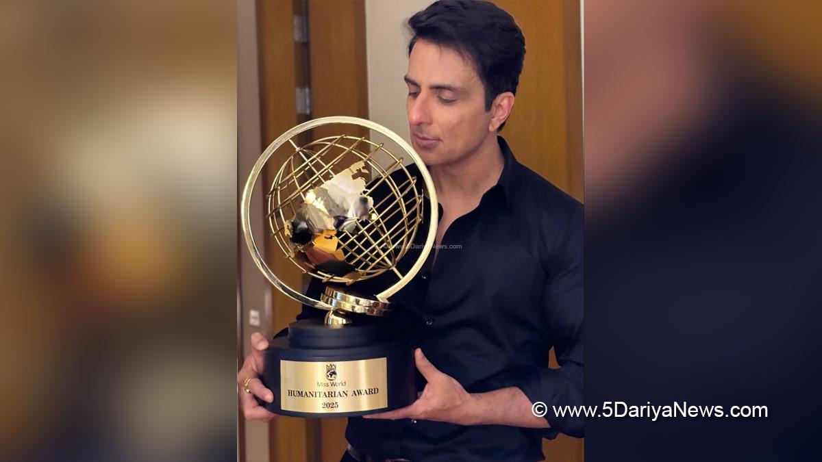 Bollywood, Sonu Sood, Sonu Sood Miss World Humanitarian Award, Miss World Humanitarian Award 2025, Miss World Humanitarian Award Winner, Miss World Humanitarian Award