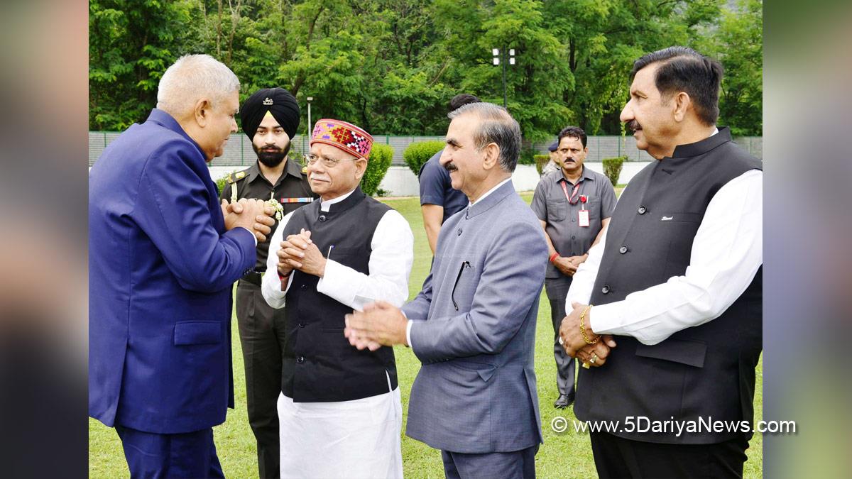 Jagdeep Dhankhar, Vice President of India, BJP, Bharatiya Janata Party, Shiv Pratap Shukla, Sukhvinder Singh Sukhu, Himachal Pradesh, Himachal, Congress, Indian National Congress, Himachal Congress, Shimla, Chief Minister of Himachal Pradesh, Mukesh Agnihotri