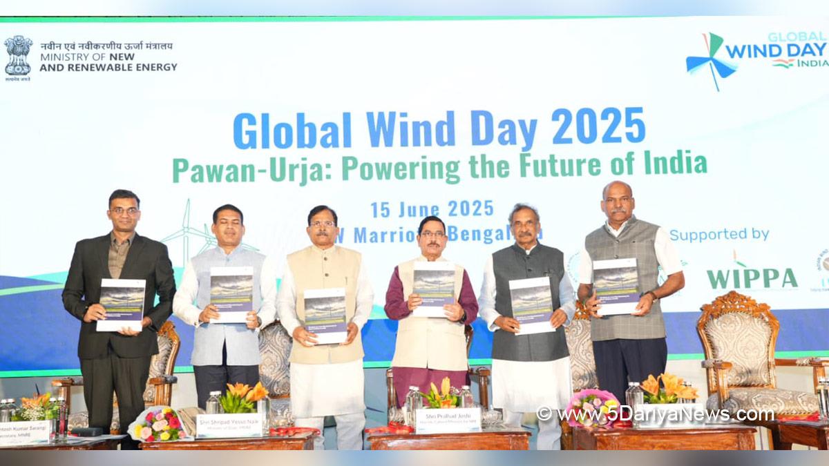 Pralhad Joshi, BJP, Bharatiya Janata Party, Global Wind Day 2025, Shripad Yesso Naik