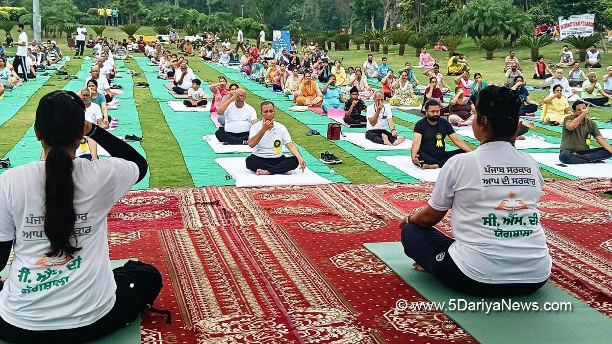 Dr Vijay Singla, AAP, Aam Aadmi Party, Aam Aadmi Party Punjab, AAP Punjab, 11th International Day of Yoga, International Day of Yoga, Yoga Day, International Day of Yoga 2025