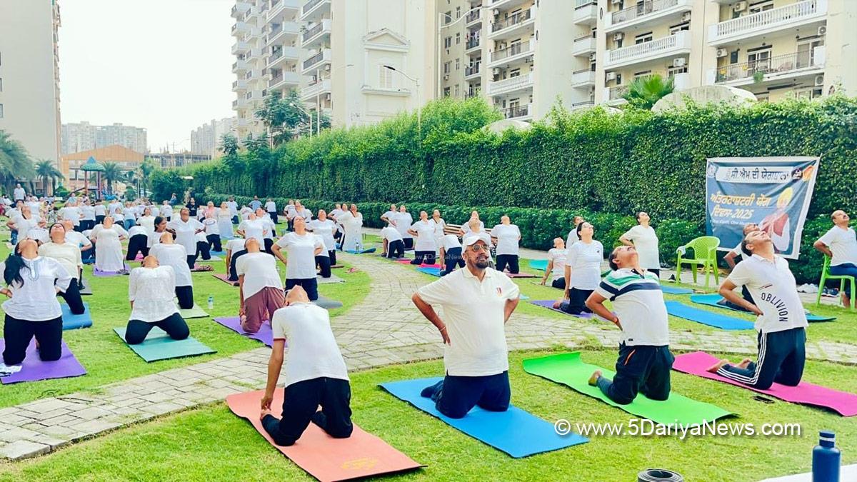 Kuljit Singh Randhawa, AAP, Aam Aadmi Party, AAP Punjab, Aam Aadmi Party Punjab, Dera Bassi, 11th International Day of Yoga, International Day of Yoga, Yoga Day, International Day of Yoga 2025