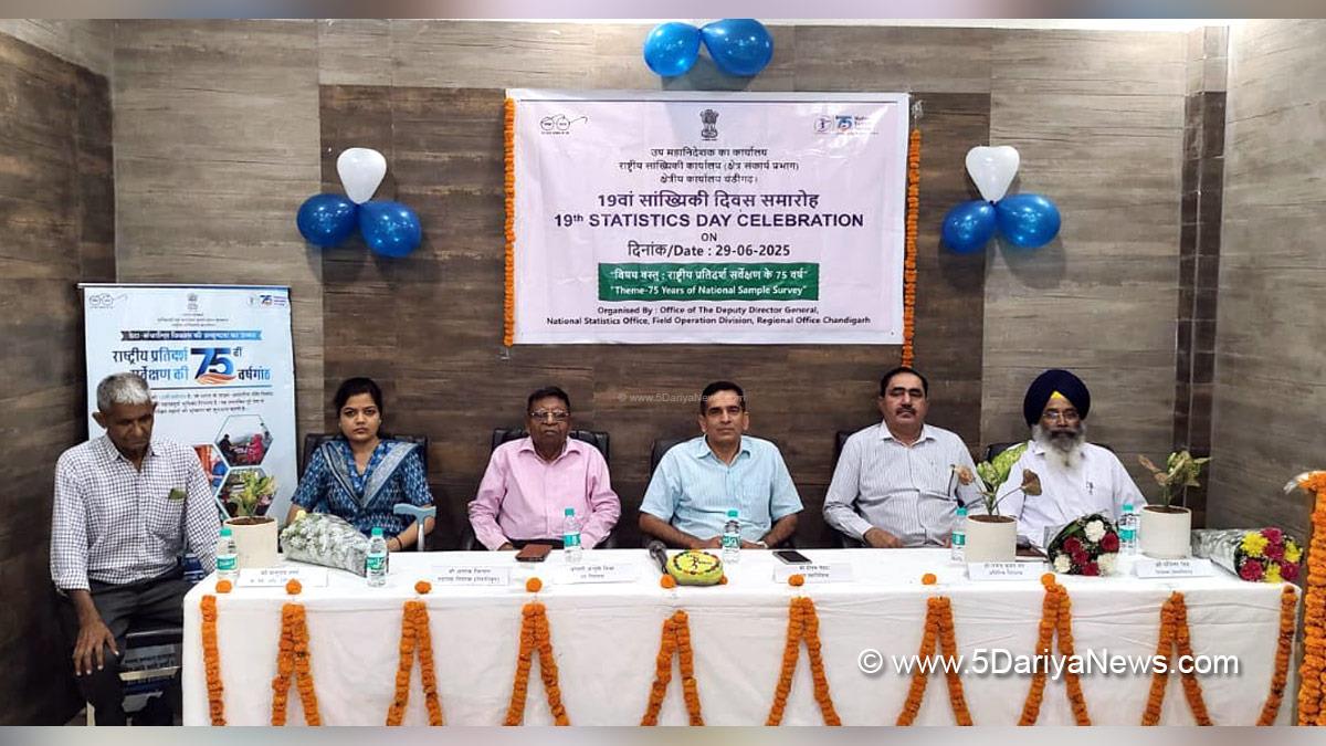 NSSO Regional Office Chandigarh, 19th Statistics Day 2025, Statistics Day, National Statistical Office, Prof PC Mahalanobis, Prasanta Chandra Mahalanobis