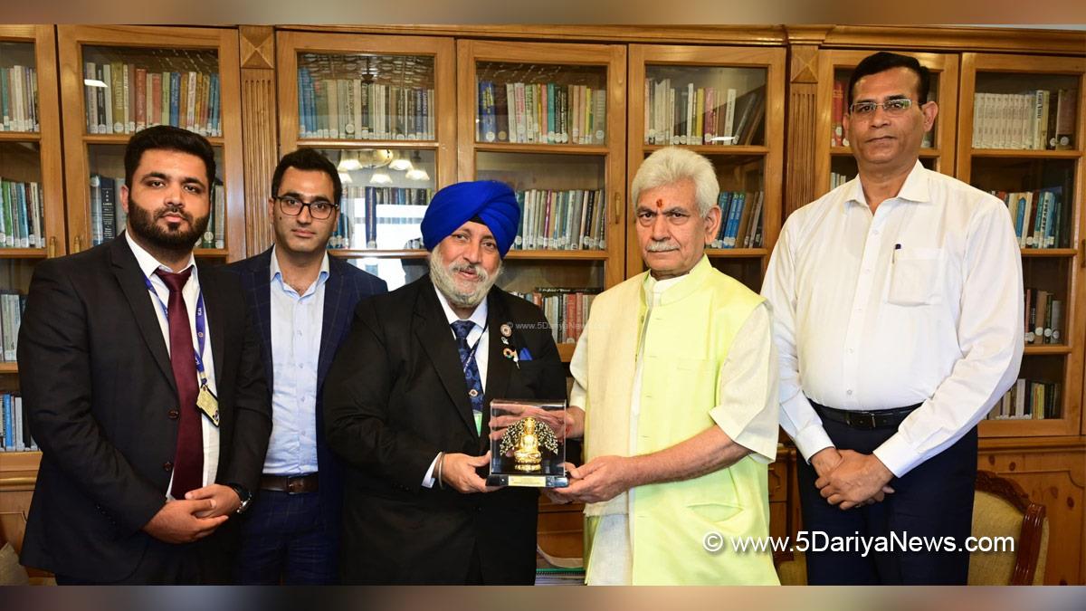 Manoj Sinha, Lieutenant Governor JK, Raj Bhavan, Jammu, Srinagar, Kashmir, Jammu And Kashmir, Charanjot Singh Nanda, Institute of Chartered Accountants of India, ICAI