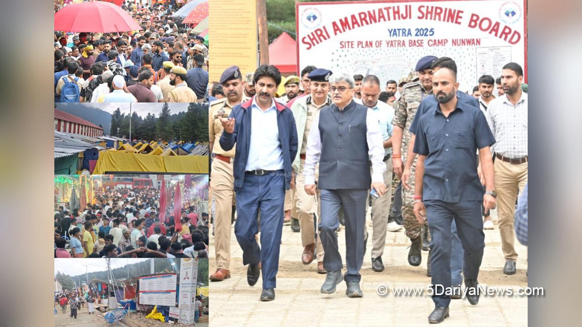 Atal Dulloo, Kashmir, Jammu And Kashmir, Jammu, Chief Secretary Kashmir, Nunwan Base Camp, Pahalgam, Syeed Fakhrudin Hamid, Anantnag, DDC Anantnag, Deputy Commissioner Anantnag, SF Hamid, Shri Amarnath Ji Yatra, Shri Amarnathji Yatra 2025, Amarnathji Yatra, Amarnathji Yatra 2025, Shri Amarnath Ji Pilgrimage, Shri Amarnathji Shrine Board, SASB, SANJY 2025