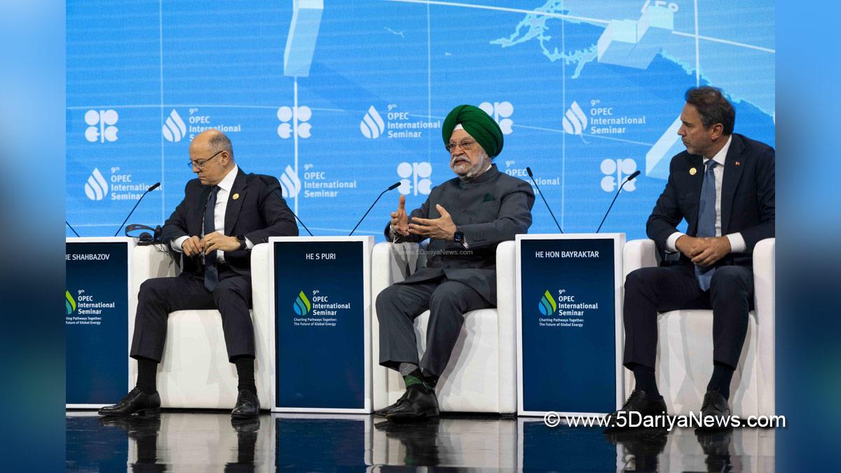 Hardeep Singh Puri, BJP, Bharatiya Janata Party, Minister of Petroleum and Natural Gas, Ministry of Petroleum and Natural Gas, 9th OPEC International Seminar, Vienna, Austria