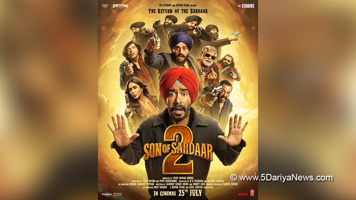 Bollywood, Ajay Devgn, Mrunal Thakur, Son of Sardaar 2, Son of Sardaar 2 Trailer, Son of Sardaar 2 Movie, Son of Sardaar 2 Movie Trailer