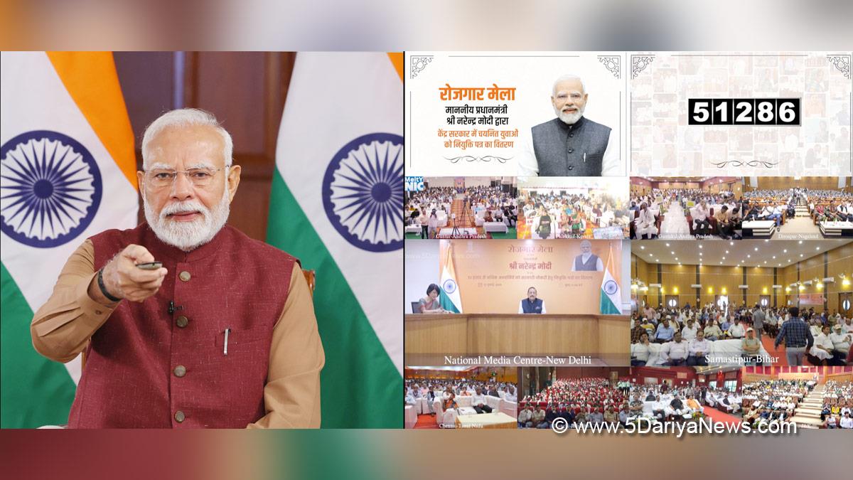 Narendra Modi, Modi, BJP, Bharatiya Janata Party, Prime Minister of India, Prime Minister, Narendra Damodardas Modi, Rozgar Mela