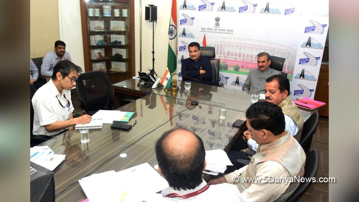 Sukhvinder Singh Sukhu, Thakur Sukhvinder Singh Sukhu, Himachal Pradesh, Himachal, Congress, Indian National Congress, Himachal Congress, Shimla, Chief Minister of Himachal Pradesh, Nitin Gadkari, Nitin Jairam Gadkari, BJP, Bharatiya Janata Party, Union Minister of Road Transport and Highways