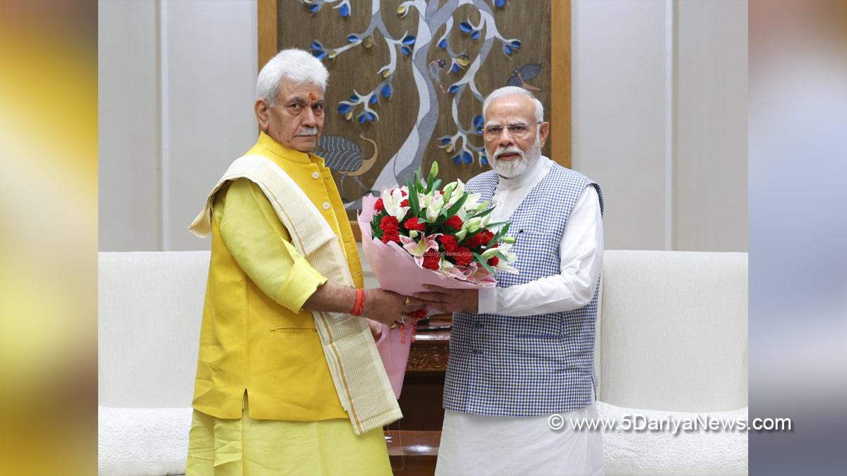 Narendra Modi, Modi, BJP, Bharatiya Janata Party, Prime Minister of India, Prime Minister, Narendra Damodardas Modi, Manoj Sinha, Lieutenant Governor JK, Raj Bhavan, Jammu, Srinagar, Kashmir, Jammu And Kashmir
