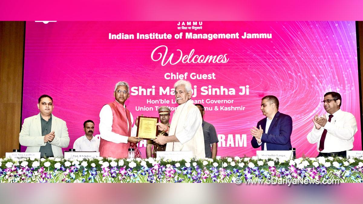 Manoj Sinha, Lieutenant Governor JK, Raj Bhavan, Jammu, Srinagar, Kashmir, Jammu And Kashmir, Indian Institute of Management, IIM, IIM Jammu
