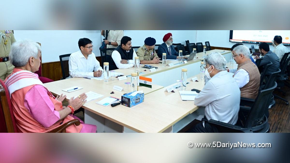 Manoj Sinha, Lieutenant Governor JK, Raj Bhavan, Jammu, Srinagar, Kashmir, Jammu And Kashmir, Atal Dulloo, Chief Secretary Kashmir