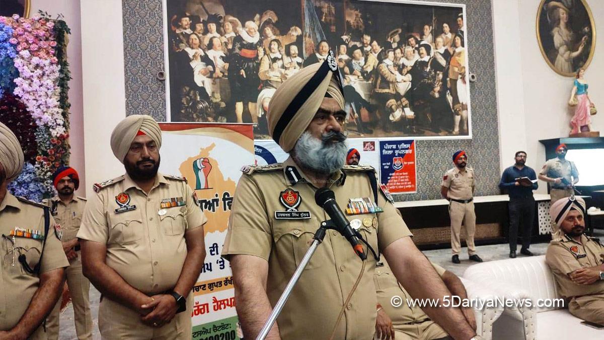 Harcharan Singh Bhullar, DIG Rupnagar Range, Punjab Admin, Anti Drug Mission, Drive Against Drugs, Comprehensive Action against Drug Abuse, CADA, Nasha Mukt Bharat Abhiyan, War Against Drugs, Yudh Nashian Virudh