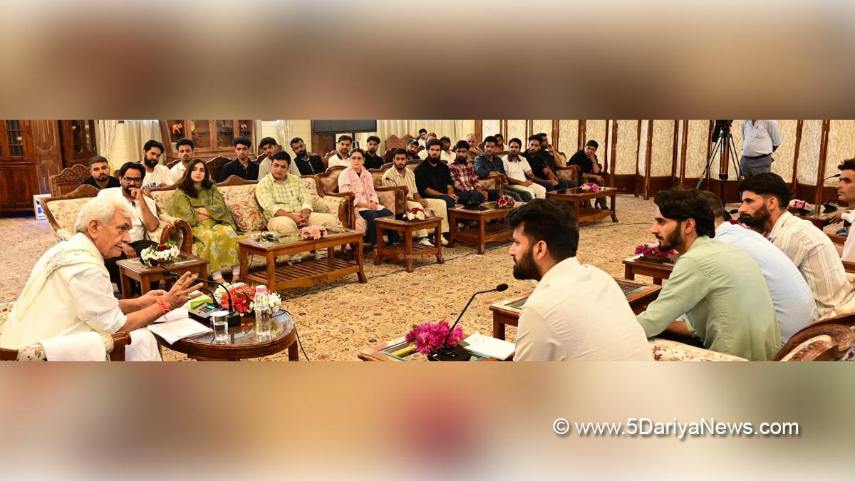 Manoj Sinha, Lieutenant Governor JK, Raj Bhavan, Jammu, Srinagar, Kashmir, Jammu And Kashmir, Save Youth Save Future Foundation