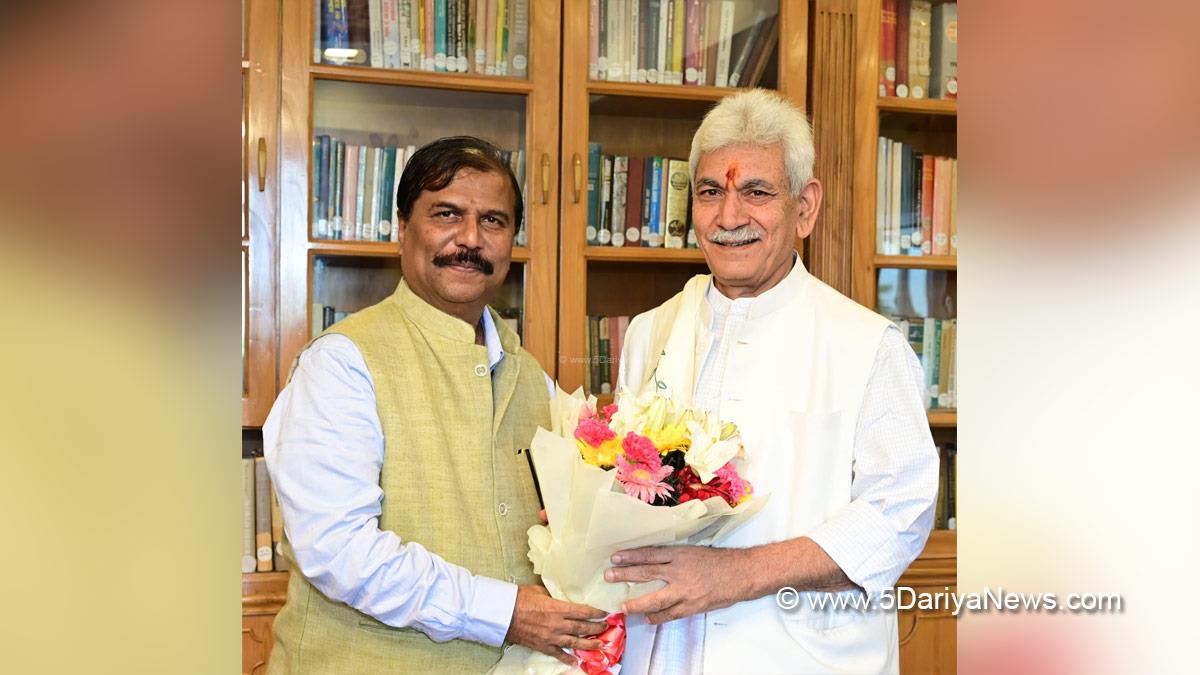 Manoj Sinha, Lieutenant Governor JK, Raj Bhavan, Jammu, Srinagar, Kashmir, Jammu And Kashmir, A Ravinder Nath, Vice Chancellor, Central University of Kashmir