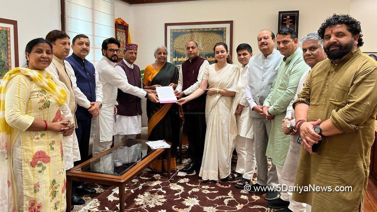 Nirmala Sitharaman, Union Minister for Finance and Corporate Affairs, BJP, Bharatiya Janata Party, Anurag Thakur, Anurag Singh Thakur, Jai Ram Thakur