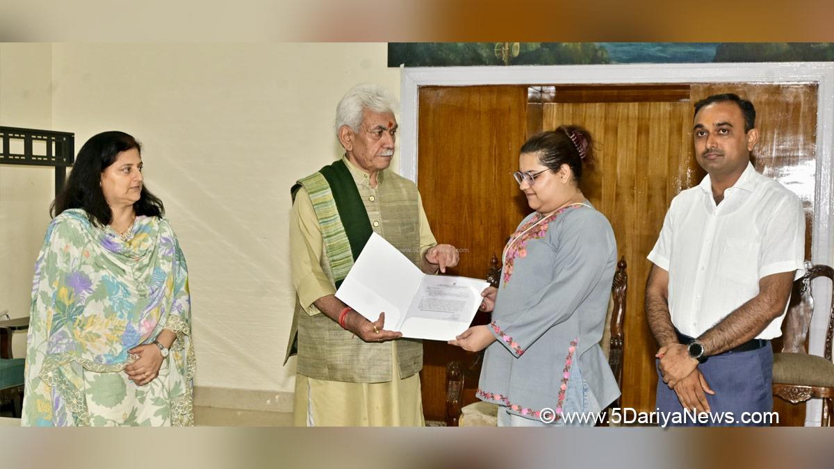 Manoj Sinha, Lieutenant Governor JK, Raj Bhavan, Jammu, Srinagar, Kashmir, Jammu And Kashmir, ADDC Rajouri, Dr Raj Kumar Thapa