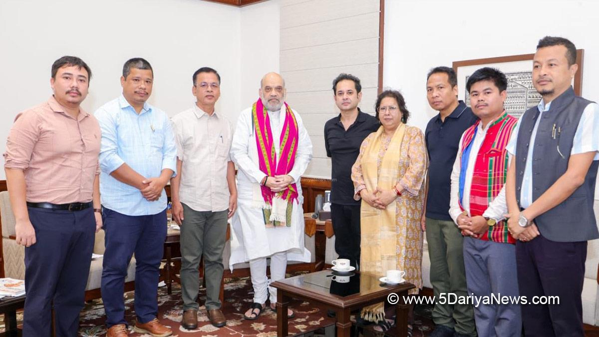 Amit Shah, Union Home Minister, BJP, Bharatiya Janata Party, Minister of Cooperation, Tipra Motha Party, TMP, Pradyot Bikram Manikya Debbarma