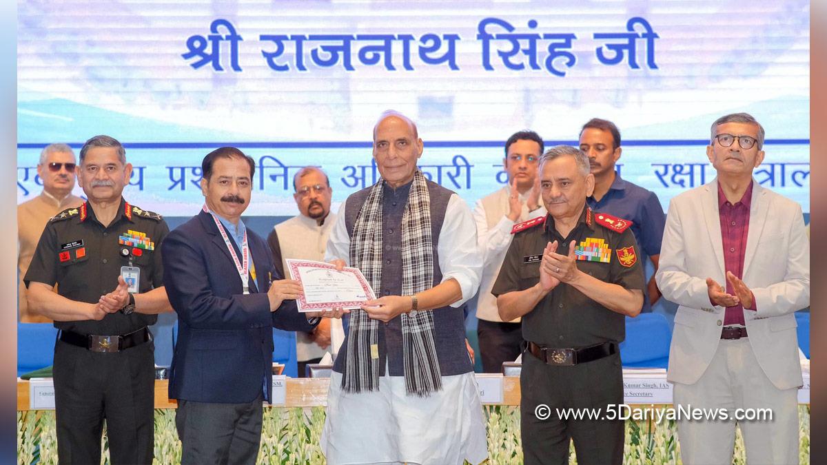 Rajnath Singh, Union Defence Minister, Defence Minister of India, BJP, Bharatiya Janata Party, Armed Forces Headquarters, AFHQ, Chief of Defence Staff, General Anil Chauhan, Chief of the Army Staff, General Upendra Dwivedi, Chief of the Air Staff, Air Chief Marshal AP Singh, Defence Secretary, Rajesh Kumar Singh