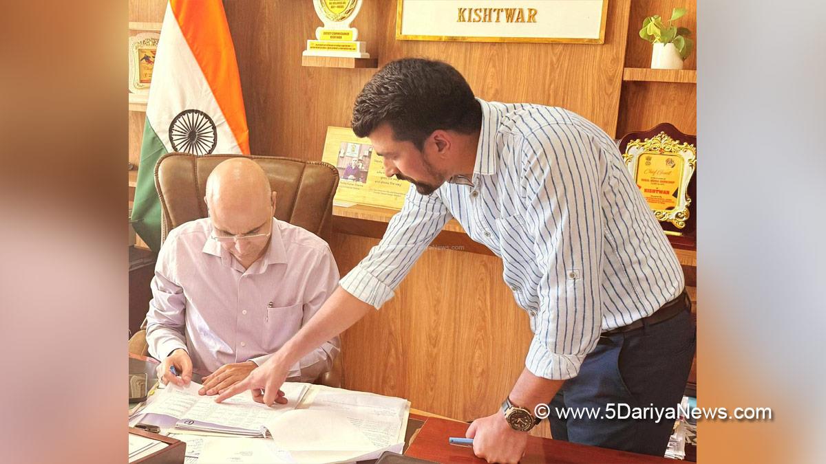 Pankaj Kumar Sharma, Kishtwar, DDC Kishtwar, District Development Commissioner Kishtwar, Kashmir, Jammu And Kashmir, Jammu, District Administration Kishtwar