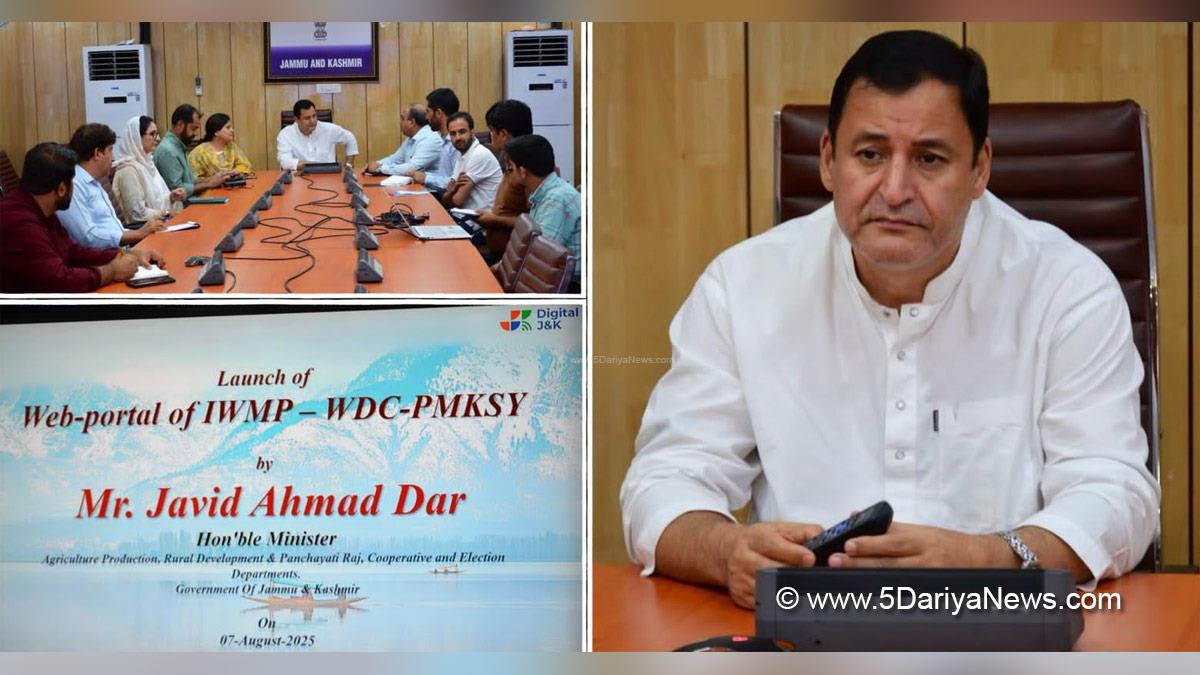 Javid Ahmad Dar, Javid Dar, Jammu and Kashmir National Conference, National Conference, Kashmir, Jammu And Kashmir, Jammu, Integrated Watershed Management Programme, IWMP