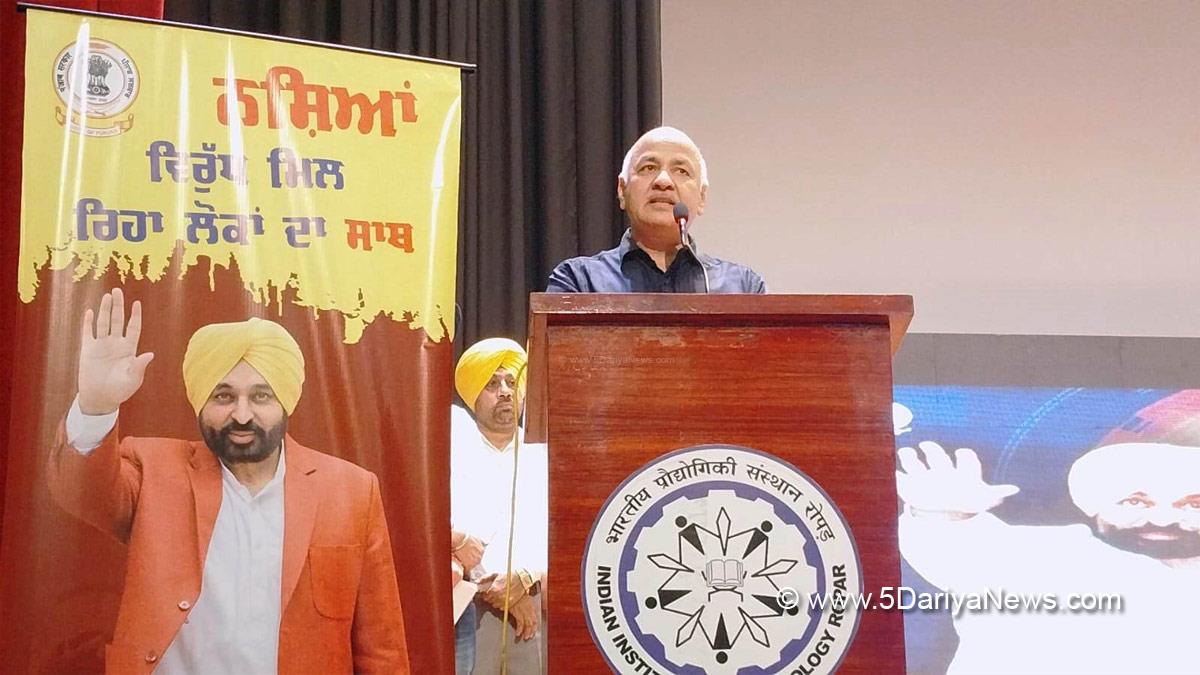 Manish Sisodia, AAP, Aam Aadmi Party, Anti Drug Mission, Drive Against Drugs, Comprehensive Action against Drug Abuse, CADA, Nasha Mukt Bharat Abhiyan, War Against Drugs, Yudh Nashian Virudh