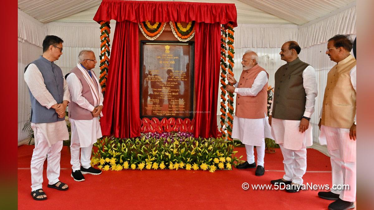 Narendra Modi, Modi, BJP, Bharatiya Janata Party, Prime Minister of India, Prime Minister, Narendra Damodardas Modi, Om Birla, Lok Sabha Speaker, Manohar Lal Khattar, Kiren Rijiju, Baba Kharak Singh, BKS, Baba Kharak Singh Marg, BKS Marg