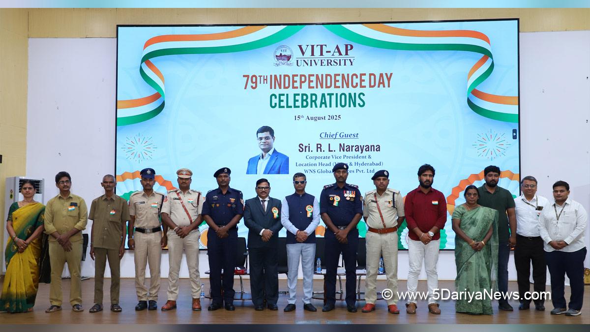 VIT AP University, Amravati, Andhra Pradesh, University, Education, Dr G Viswanathan, RL Narayana, Independence Day, Independence Day 2025, 79th Independence Day