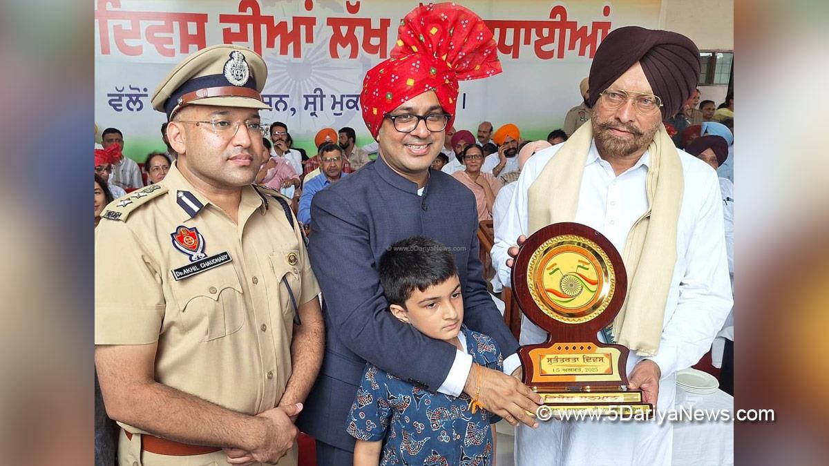 Abhijit Kaplish, DC Sri Mukatsar Sahib, Sri Mukatsar Sahib, Deputy Commissioner Sri Mukatsar Sahib, Independence Day, Independence Day 2025