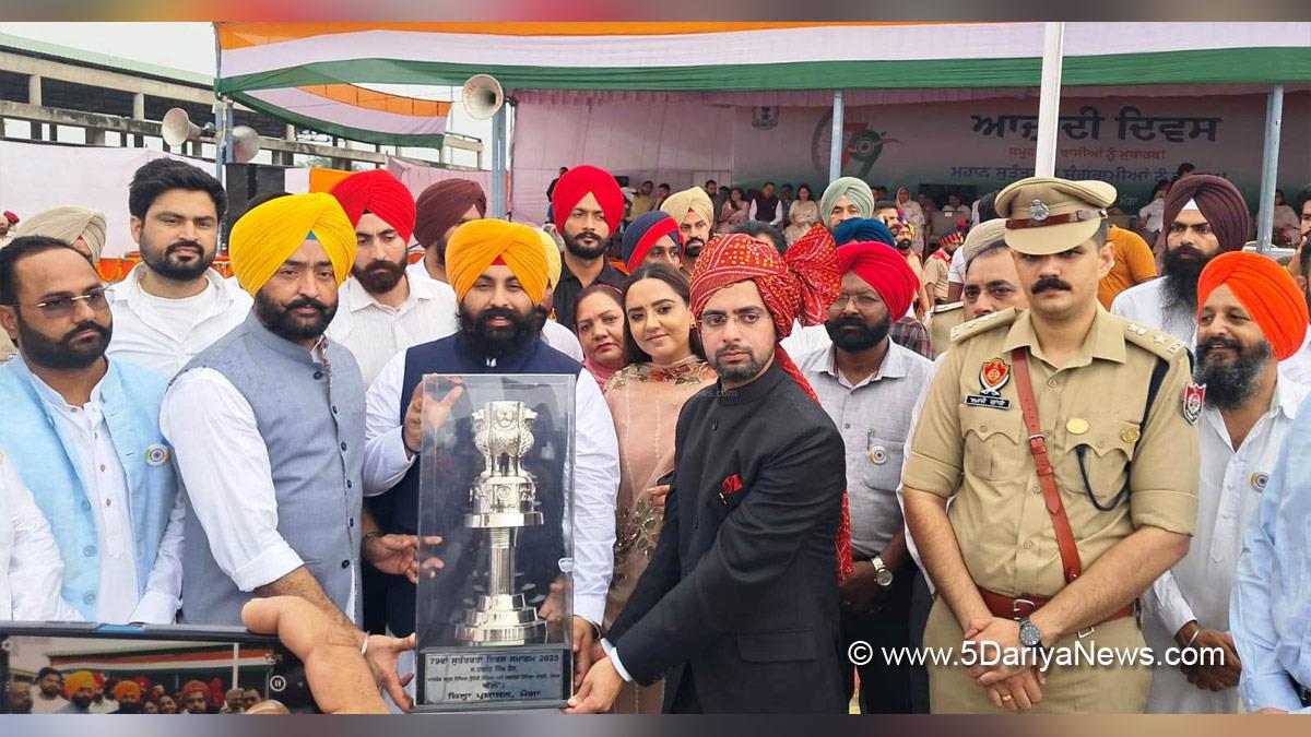 Harjot Singh Bains, AAP, Aam Aadmi Party, Aam Aadmi Party Punjab, AAP Punjab, Government of Punjab, Punjab Government, Amandeep Kaur Arora, Devinderjeet Singh Laddi Dhose, Sagar Setia, DC Moga, Deputy Commissioner Moga, Moga, Independence Day, Independence Day 2025, 79th Independence Day