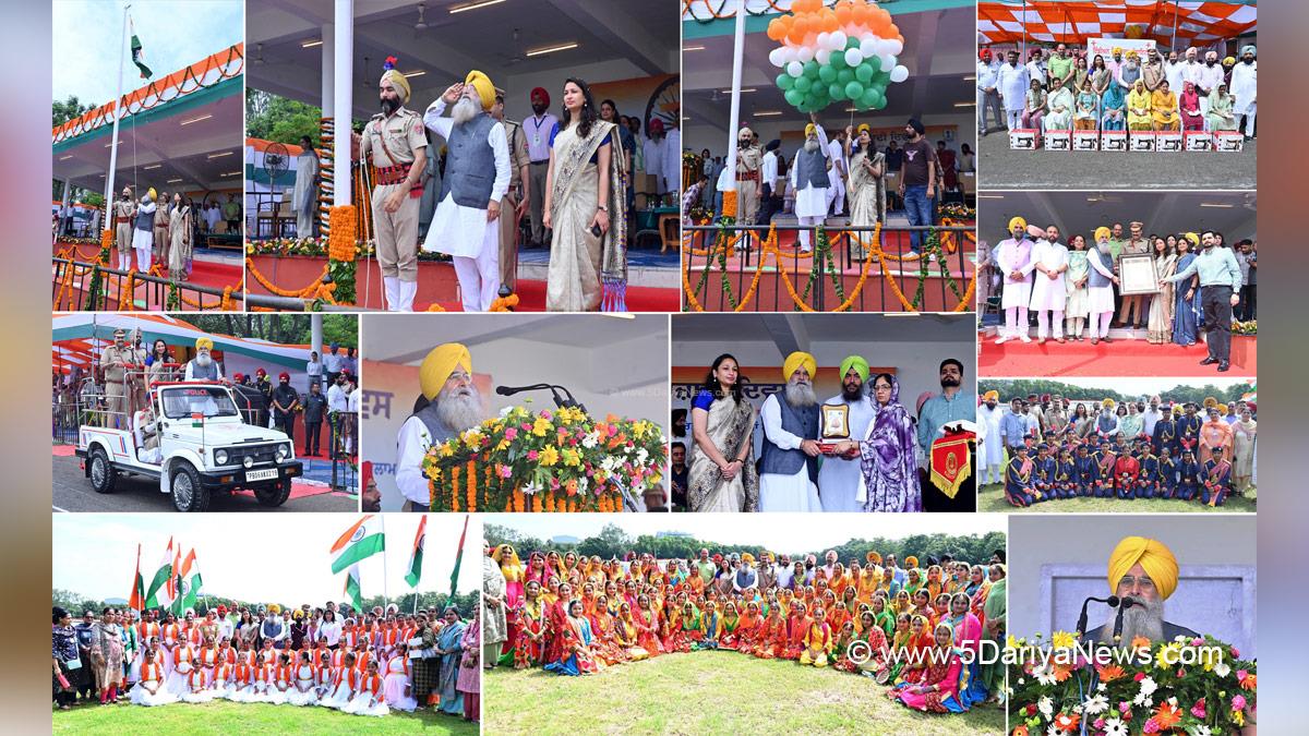 Gurmeet Khudian, Gurmeet Singh Khudian, AAP, Aam Aadmi Party, Aam Aadmi Party Punjab, AAP Punjab, Komal Mittal, DC Mohali, Deputy Commissioner Mohali, SAS Nagar, Mohali, Independence Day, Independence Day 2025, 79th Independence Day