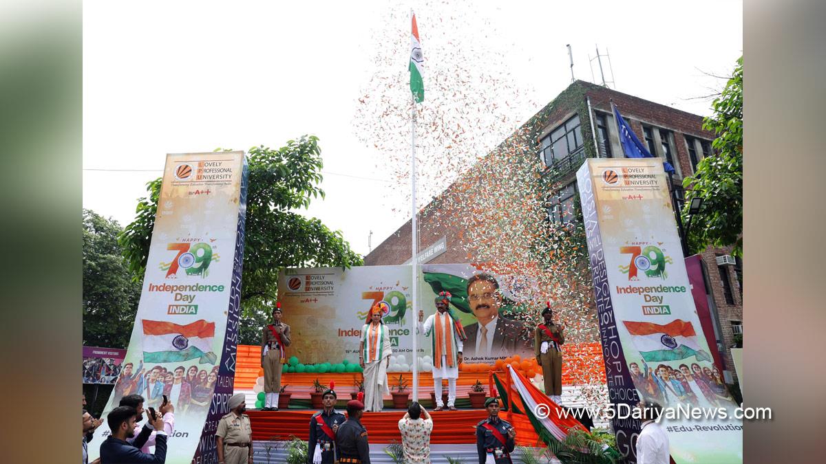 Lovely Professional University, Jalandhar, Phagwara, LPU, LPU Campus, Ashok Mittal, Rashmi Mittal, Independence Day, Independence Day 2025, 79th Independence Day
