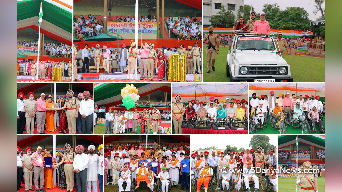 Dr Balbir Singh, AAP, Aam Aadmi Party, Aam Aadmi Party Punjab, AAP Punjab, Government of Punjab, Punjab Government, Kuldeep Singh Dhaliwal, Dr Inderbir Singh Nijjar, Dr Ajay Gupta, Dr Jasbir Singh Sandhu, Jeevan Jyot Kaur, Sakshi Sawhney, DC Amritsar, Amritsar, Deputy Commissioner Amritsar, Independence Day, Independence Day 2025, 79th Independence Day