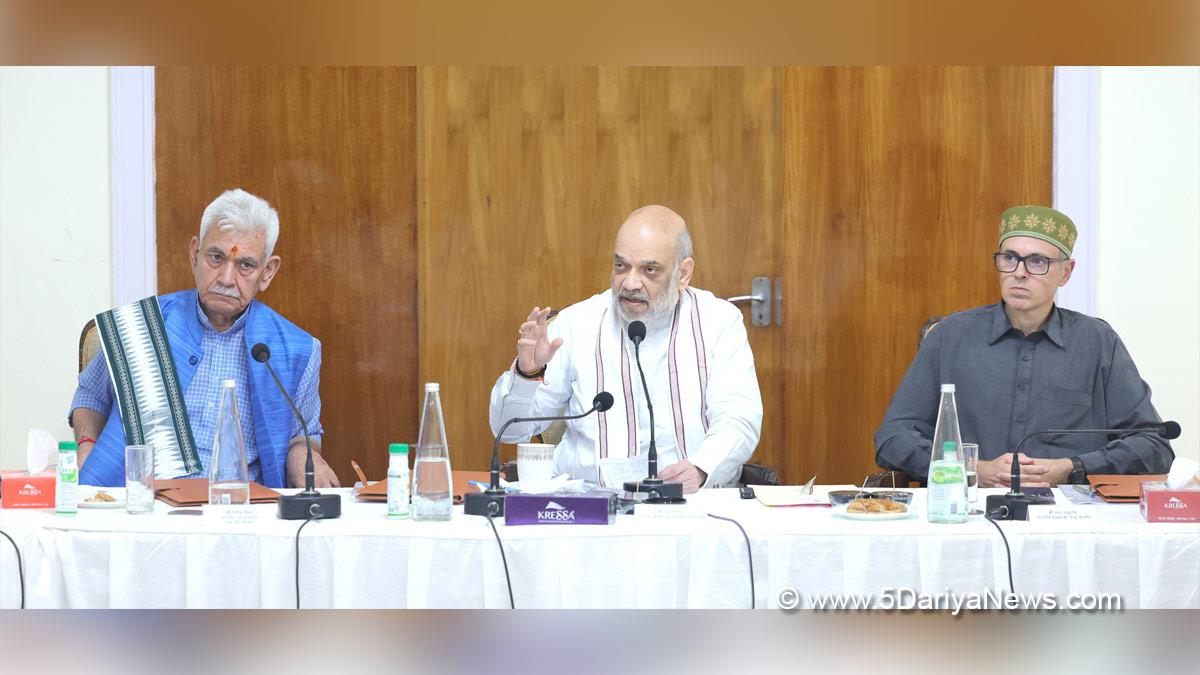 Amit Shah, Union Home Minister, BJP, Bharatiya Janata Party, Minister of Cooperation Manoj Sinha, Omar Abdullah