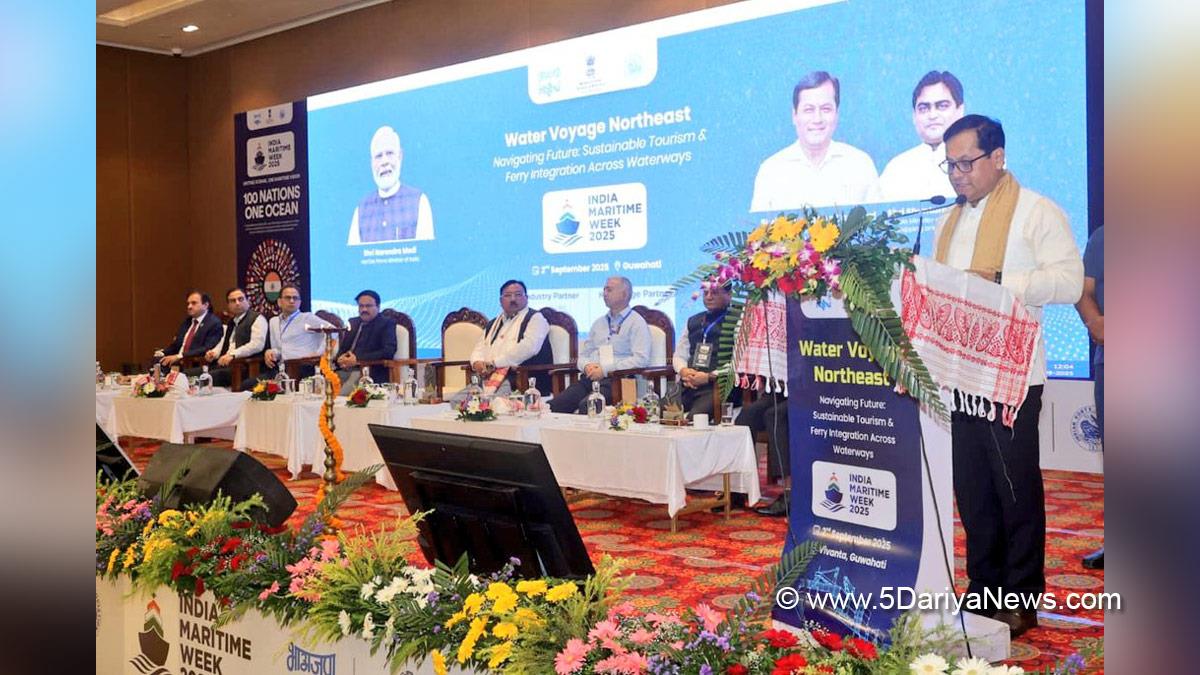 Sarbananda Sonowal, BJP, Bharatiya Janata Party, Union Minister of Ports Shipping and Waterways, Ministry of Ports Shipping and Waterways, Global Maritime CEO Forum, India Maritime Week, Water Voyage Northeast 2025
