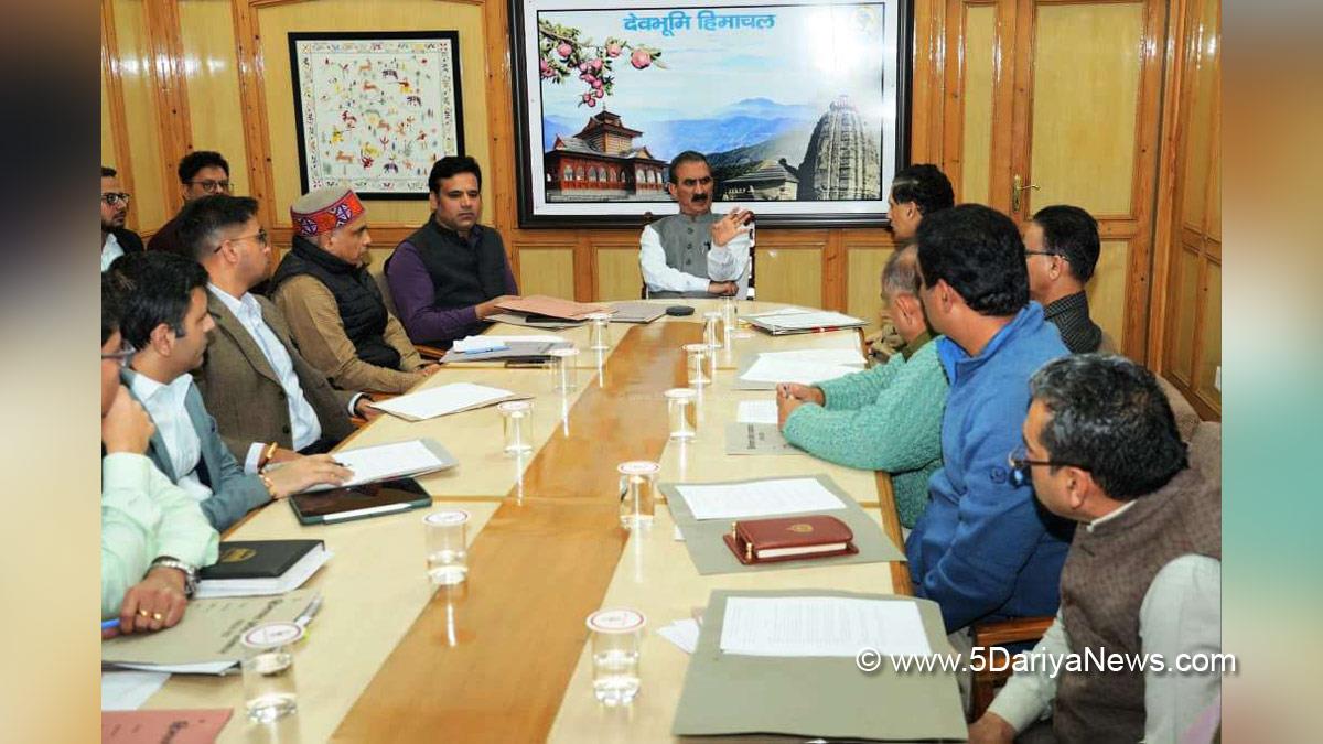 Sukhvinder Singh Sukhu, Thakur Sukhvinder Singh Sukhu, Himachal Pradesh, Himachal, Congress, Indian National Congress, Himachal Congress, Shimla, Chief Minister of Himachal Pradesh, Raghubir Singh Bali, Prabodh Saxena, Chief Secretary Himachal Pradesh