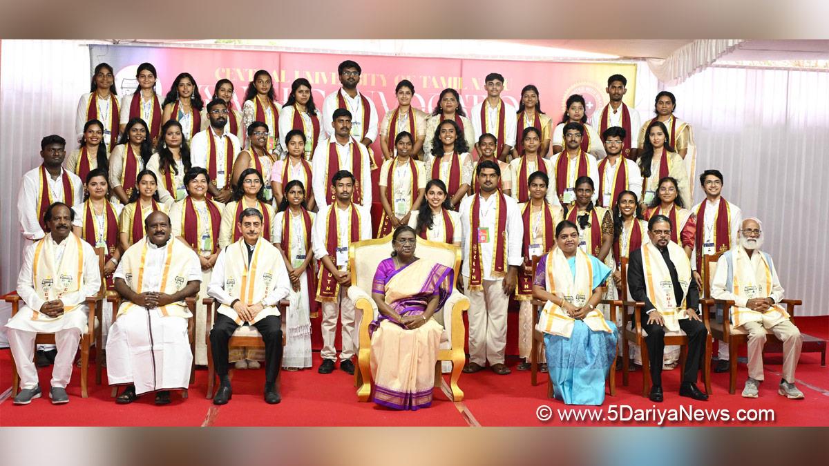 Droupadi Murmu, President of India, President, Indian President, Rashtrapati, Central University Of Tamil Nadu
