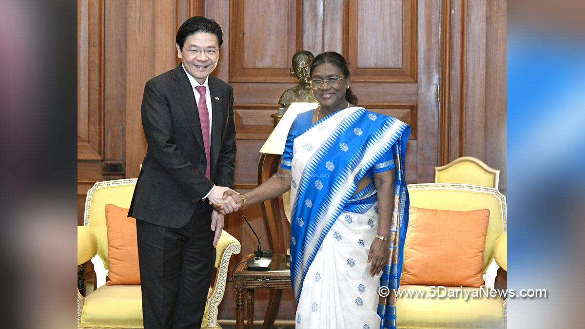 Droupadi Murmu, President of India, President, Indian President, Rashtrapati, Lawrence Wong