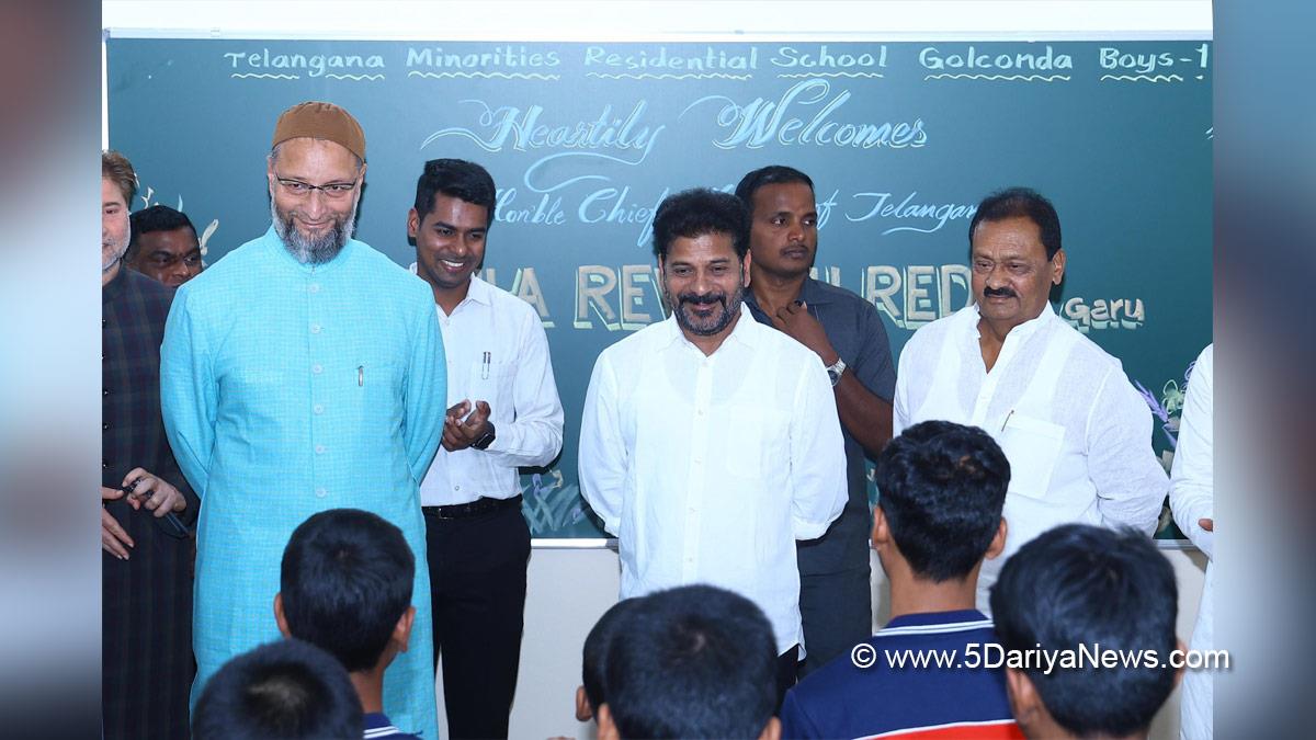 A Revanth Reddy, Anumula Revanth Reddy, Revanth Reddy, Telangana, Chief Minister of Telangana, Indian National Congress, Congress, All India Congress Committee, Asaduddin Owaisi