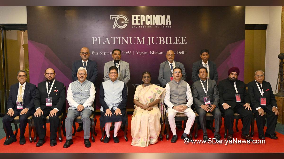 Droupadi Murmu, President of India, President, Indian President, Rashtrapati, Piyush Goyal, Jitin Prasada, Engineering Export Promotion Council, EEPC, 56th EEPC India National Awards