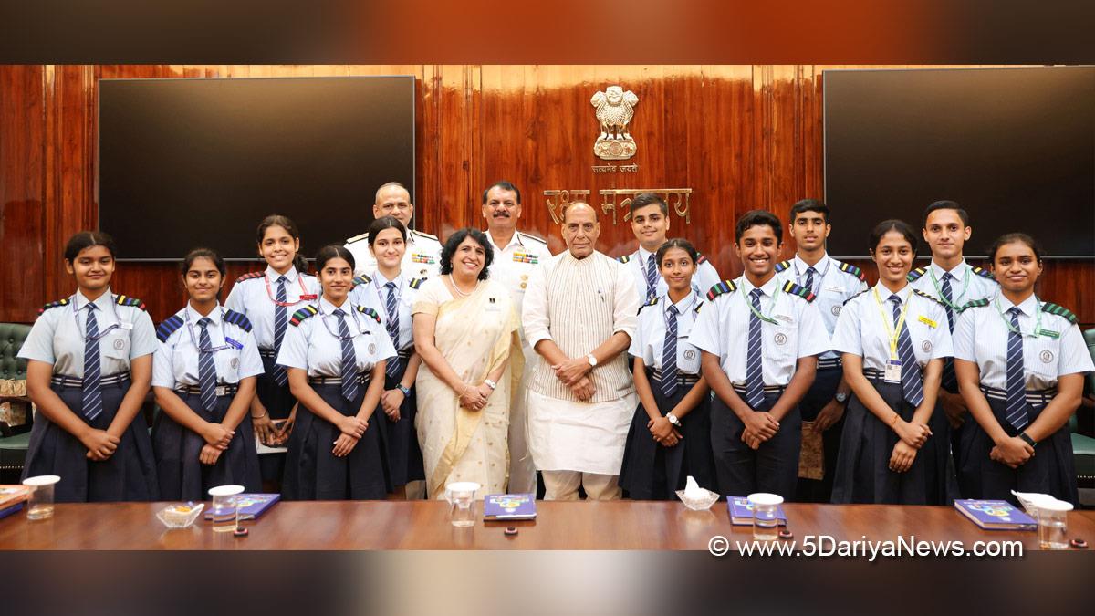 Rajnath Singh, Union Defence Minister, Defence Minister of India, BJP, Bharatiya Janata Party, Navy Children School, NCS, Navy Children School Delhi, NCS Delhi