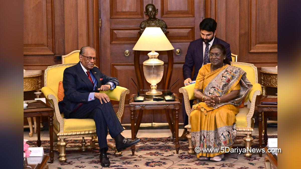 Droupadi Murmu, President of India, President, Indian President, Rashtrapati, Navinchandra Ramgoolam, Prime Minister of Mauritius