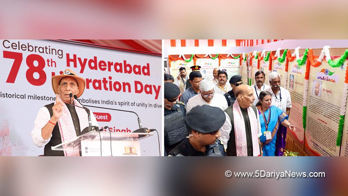 Rajnath Singh, Union Defence Minister, Defence Minister of India, BJP, Bharatiya Janata Party, Gajendra Singh Shekhawat, Operation Sindoor, Hyderabad Liberation Day